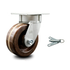 Service Caster 5 Inch Kingpinless High Temp Phenolic Wheel Swivel Caster with Swivel Lock SCC SCC-KP30S520-PHRHT-BSL